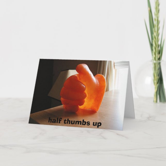 Half thumbs up card (Front)