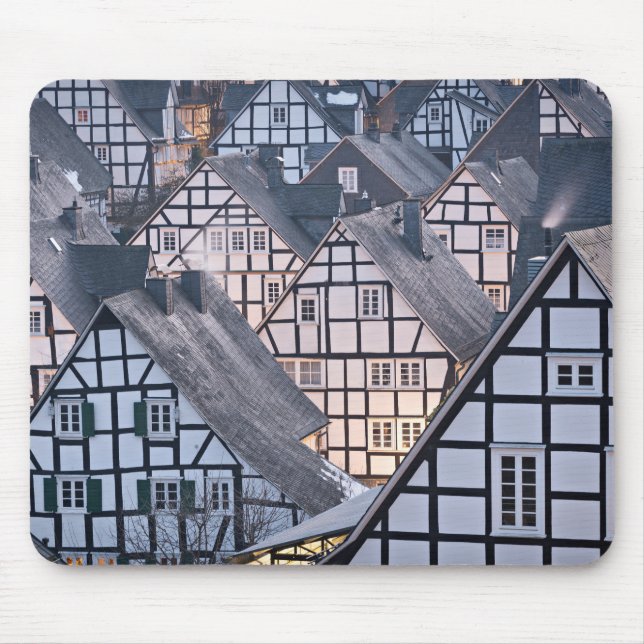 Half-timbered houses in Freudenberg, Germany Mouse Pad (Front)