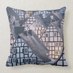Half-timbered houses in Freudenberg, Germany Throw Pillow