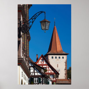 Half Timbered Houses in Town Poster