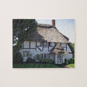 Half-Timbered Thatched Cottage Jigsaw Puzzle