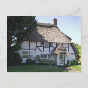 Half-Timbered Thatched Cottage Postcard
