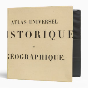 Half Title Atlas universel historique Binder