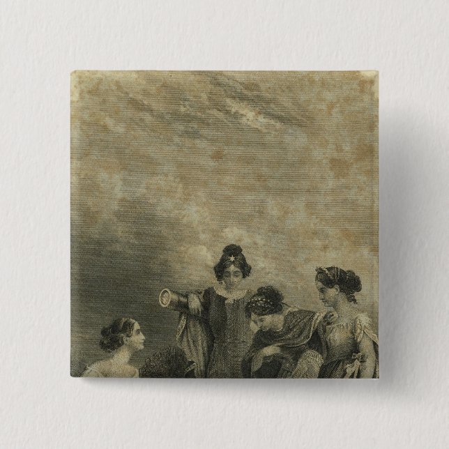 Half Title Colton's Atlas Of The World 2 Inch Square Button (Front)