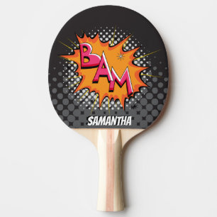 Half Tone BAM! Superhero Personalized Paddle