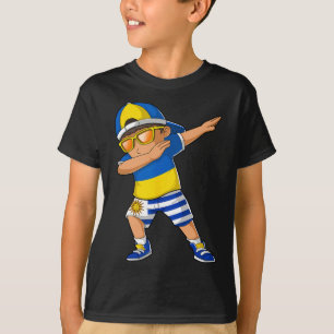 Half Ukrainian Uruguayan Boy Ukraine Uruguay Flag T-Shirt
