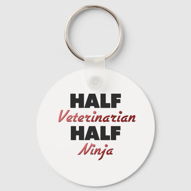 Half Veterinarian Half Ninja Keychain (Front)