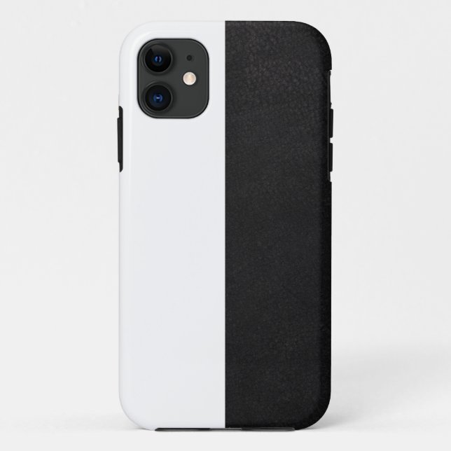 half white half black bath mat bandana Case-Mate iPhone case (Back)