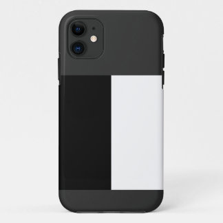 half white half black, half black half white iPhone 11 case