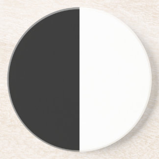 half white half black, half black half white coaster