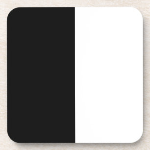 half white half black, half black half white coaster