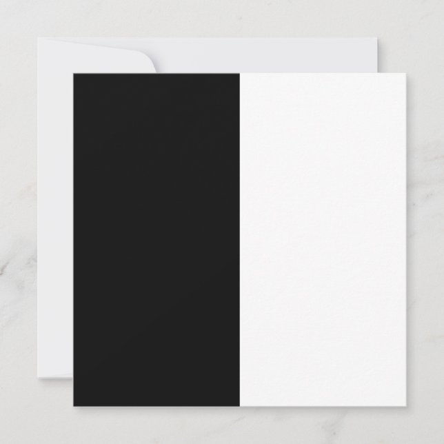 half white half black, half black half white invitation (Front)