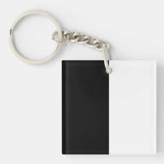 half white half black, half black half white keychain