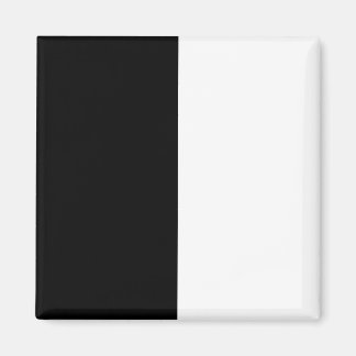 half white half black, half black half white magnet