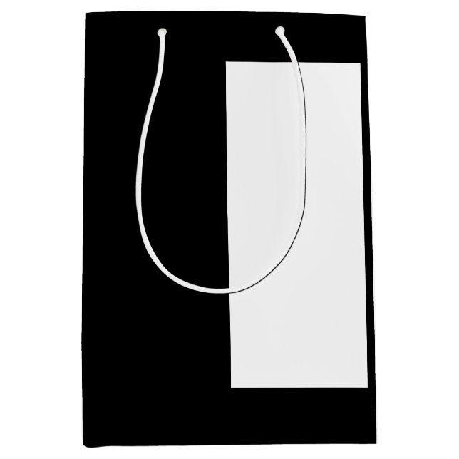 half white half black, half black half white medium gift bag (Front)
