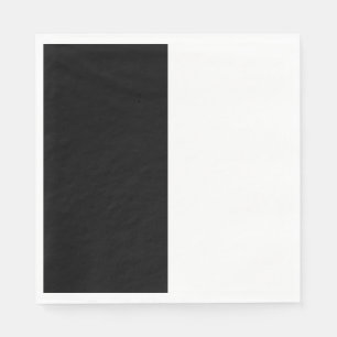 half white half black, half black half white napkin