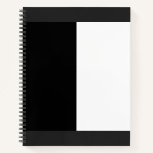 half white half black, half black half white notebook