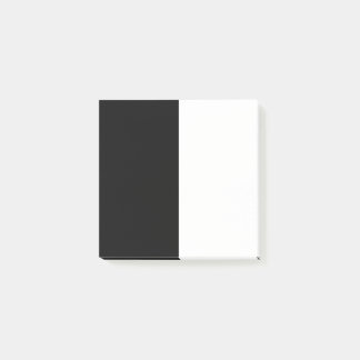 half white half black, half black half white post-it notes