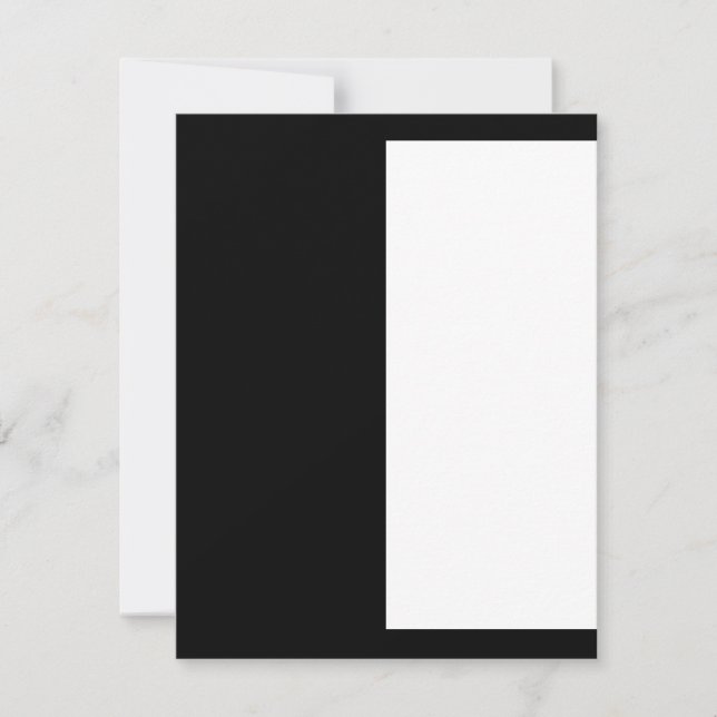 half white half black, half black half white save the date (Front)