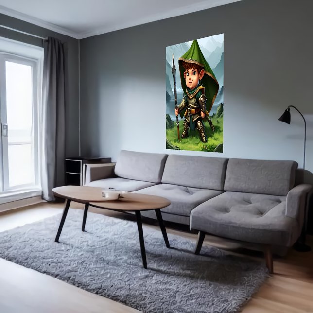 Halfling male warrior | AI Art  Poster (Creator Uploaded)