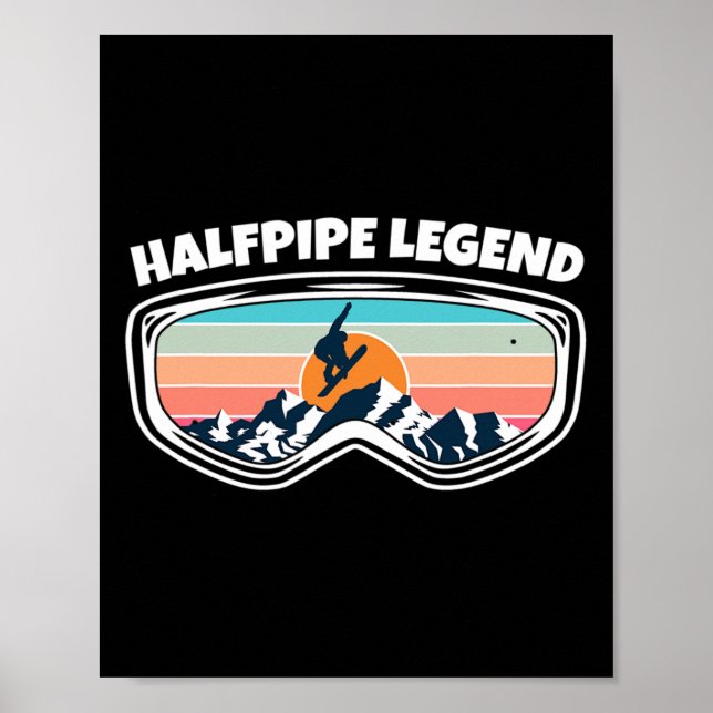 Halfpipe Snowboarding Goggles As Halfpipe Snowboar Poster (Front)