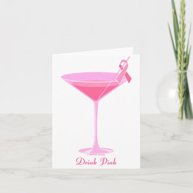Halftime Designs Pinktini Card (Front)