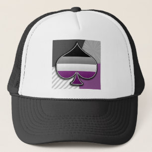 Halftone Asexual Pride Symbol Trucker Hat