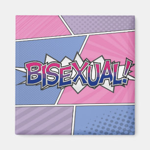 Halftone Bisexual Typography Magnet