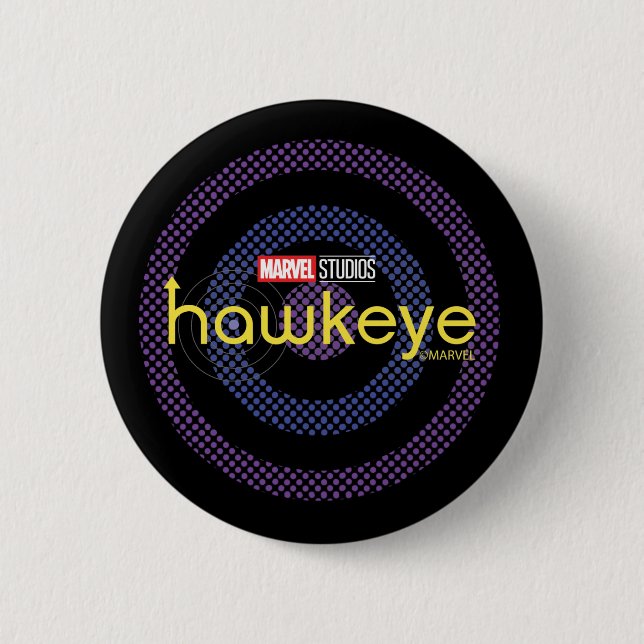 Halftone Bullseye Logo 2 Inch Round Button (Front)