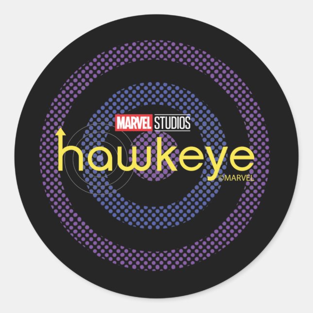 Halftone Bullseye Logo Classic Round Sticker (Front)