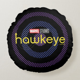 Halftone Bullseye Logo Round Pillow