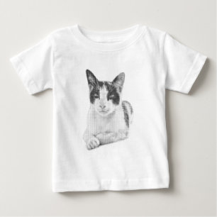 Halftone Cat Baby T-Shirt