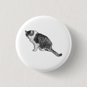 Halftone Cat Pin Shares Sharp Retro Style