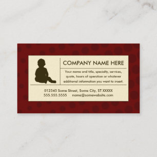 halftone childcare business card