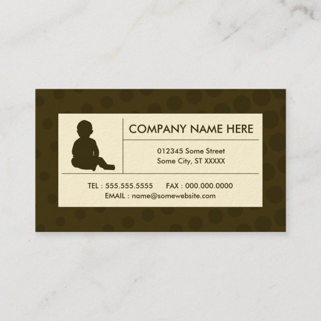 halftone childcare business card (Front)