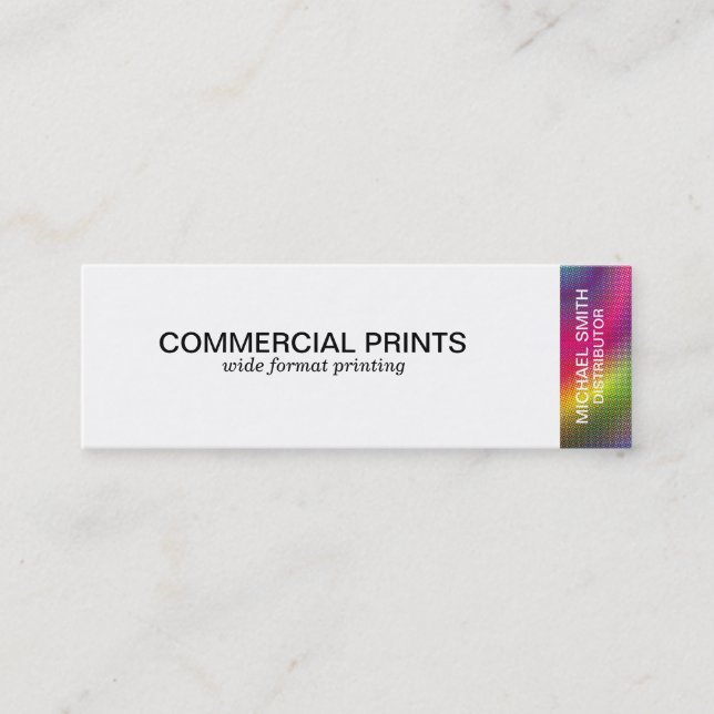 Halftone Colour Mini Business Card (Front)