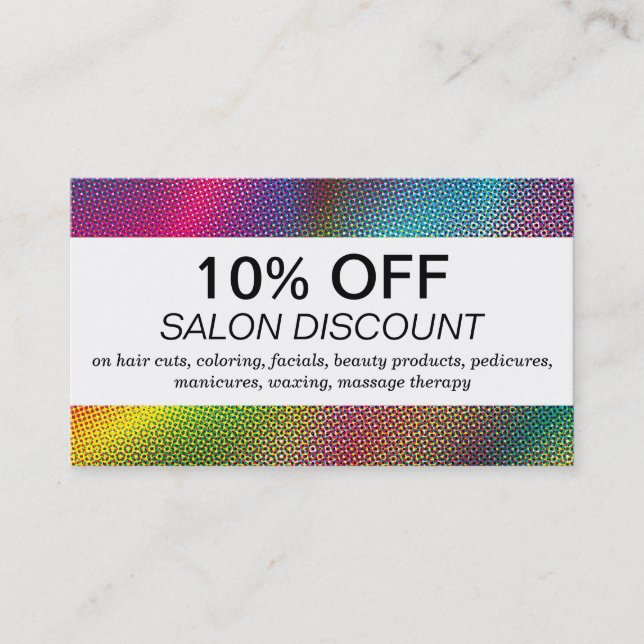 Halftone Colours (discount card) Discount Card (Front)