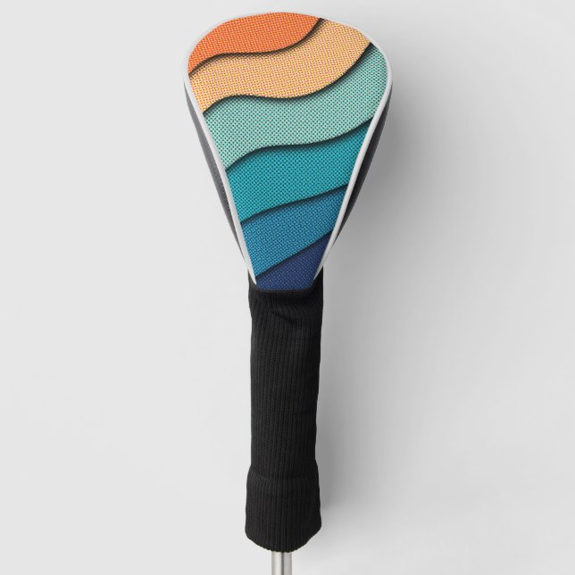 Halftone Cut Effect Golf Head Cover (Front)