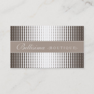 Halftone Dots Mocha Business Card