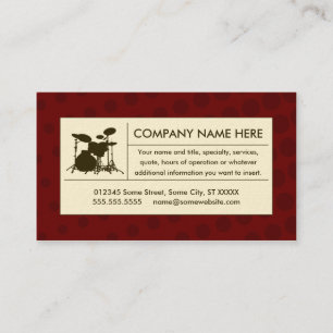 halftone drums business card