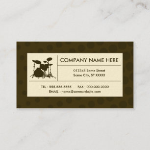halftone drums business card
