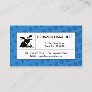 halftone drums business card