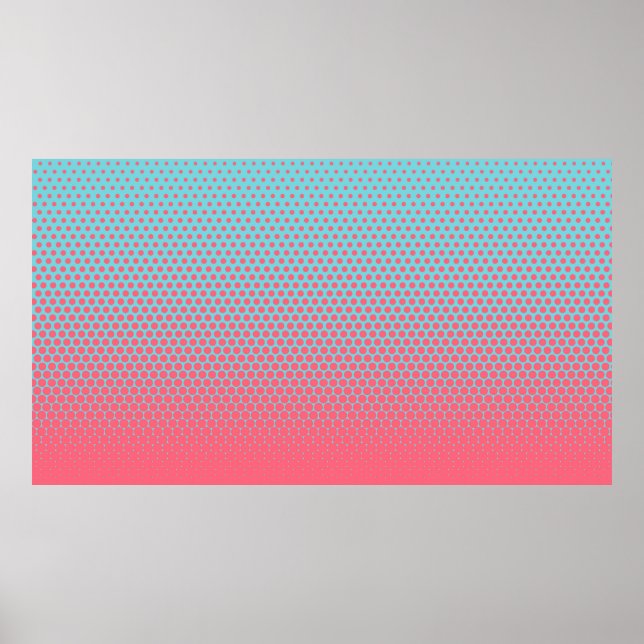 Halftone gradient pattern vertical illustration. P Poster (Front)