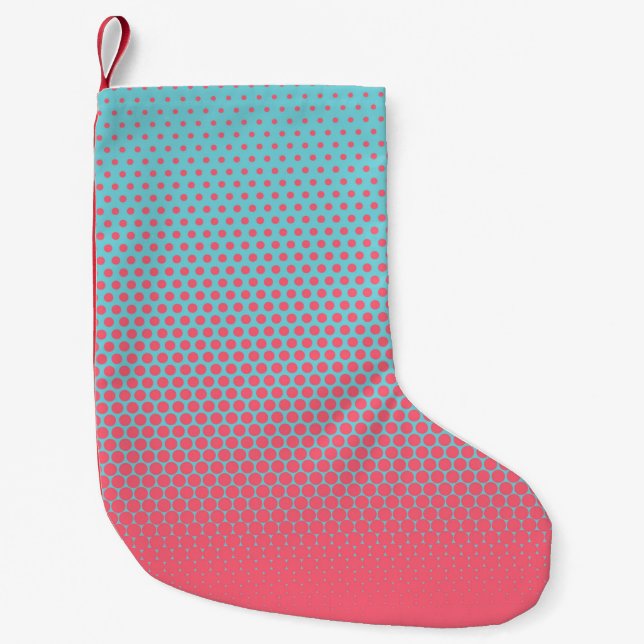 Halftone gradient pattern vertical illustration. P Small Christmas Stocking (Front)
