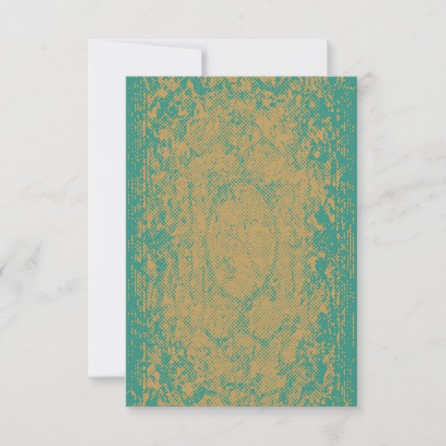 Halftone Grunge Blank Invitation Card (Front)