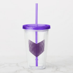 Halftone Hawkeye Symbol Acrylic Tumbler