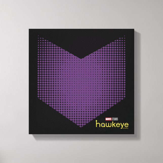 Halftone Hawkeye Symbol Canvas Print (Front)
