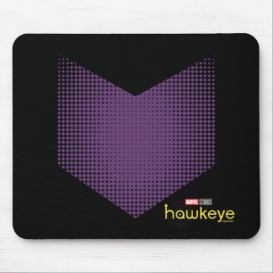 Halftone Hawkeye Symbol Mouse Pad