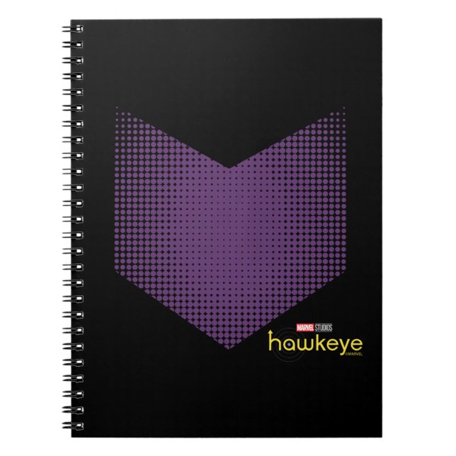 Halftone Hawkeye Symbol Notebook (Front)