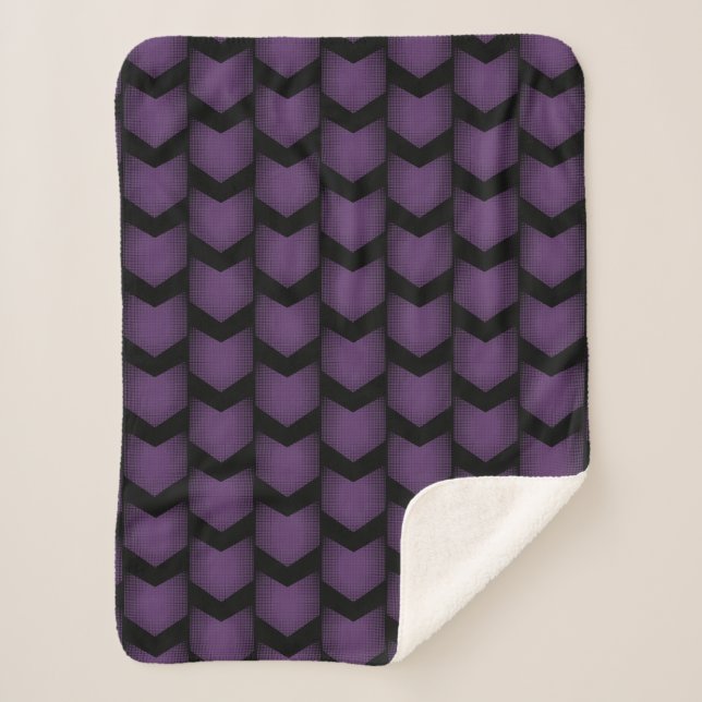Halftone Hawkeye Symbol Sherpa Blanket (Front)